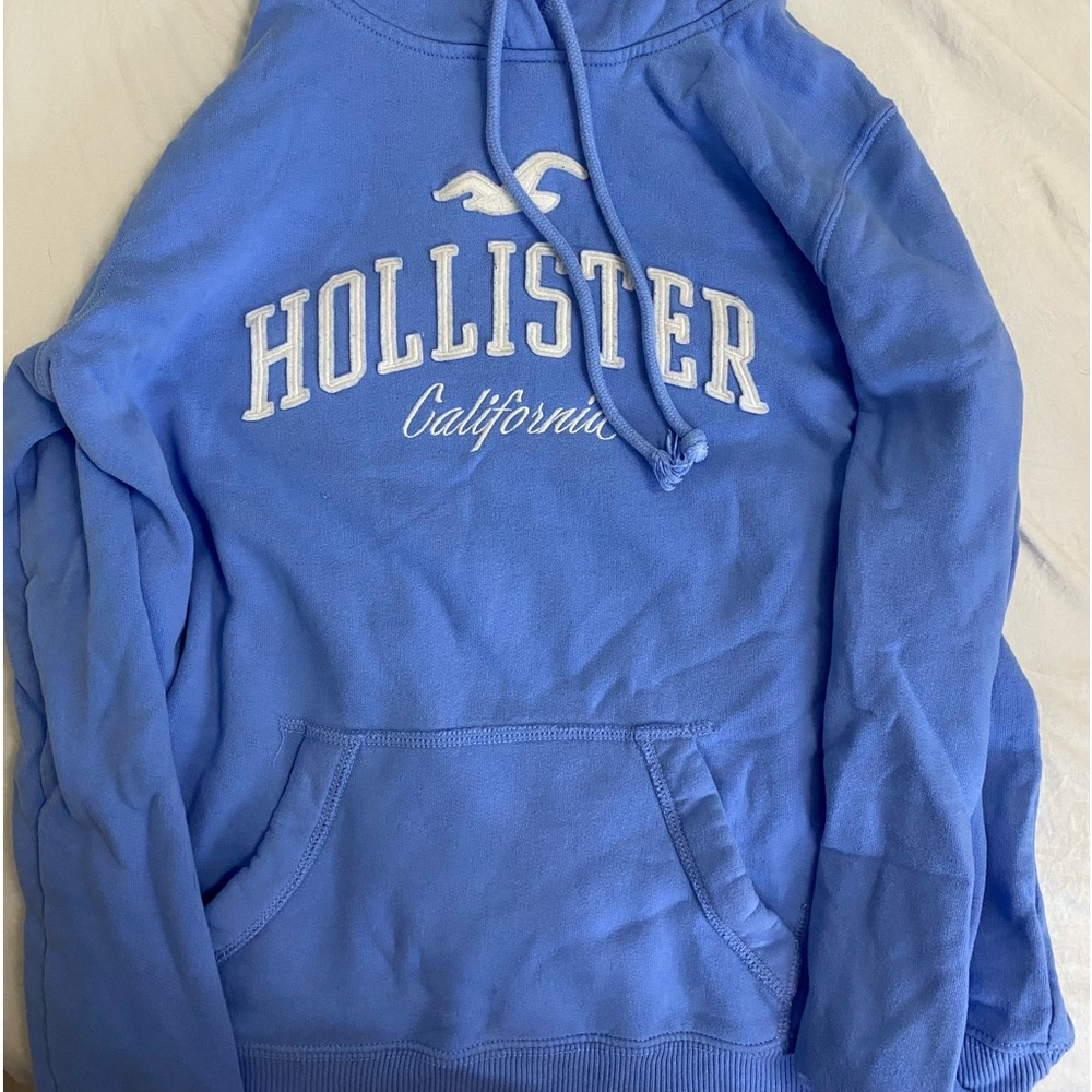 Hollister blue hoodie.